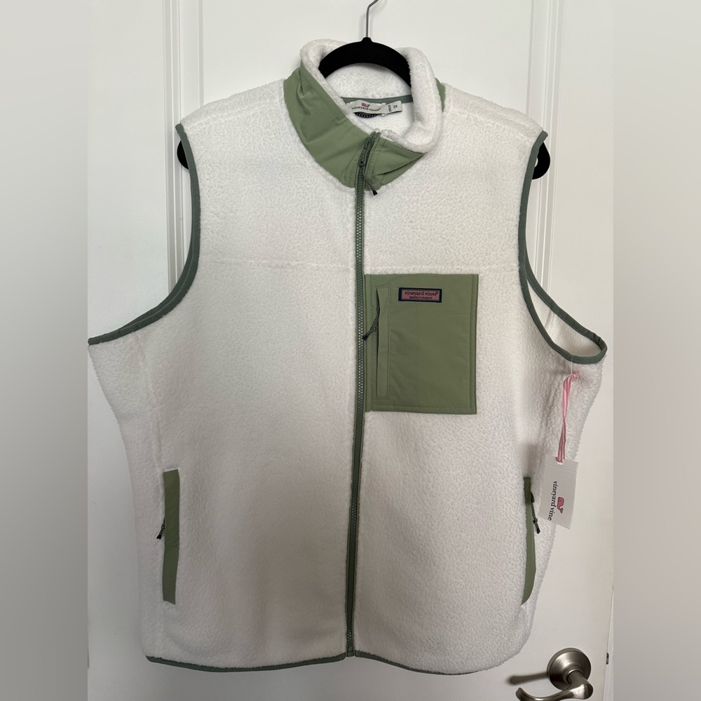 Vineyard Vines Mixed Media Sherpa Vest